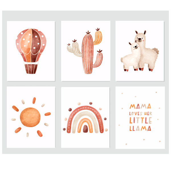 Llama nursery wall sales decor